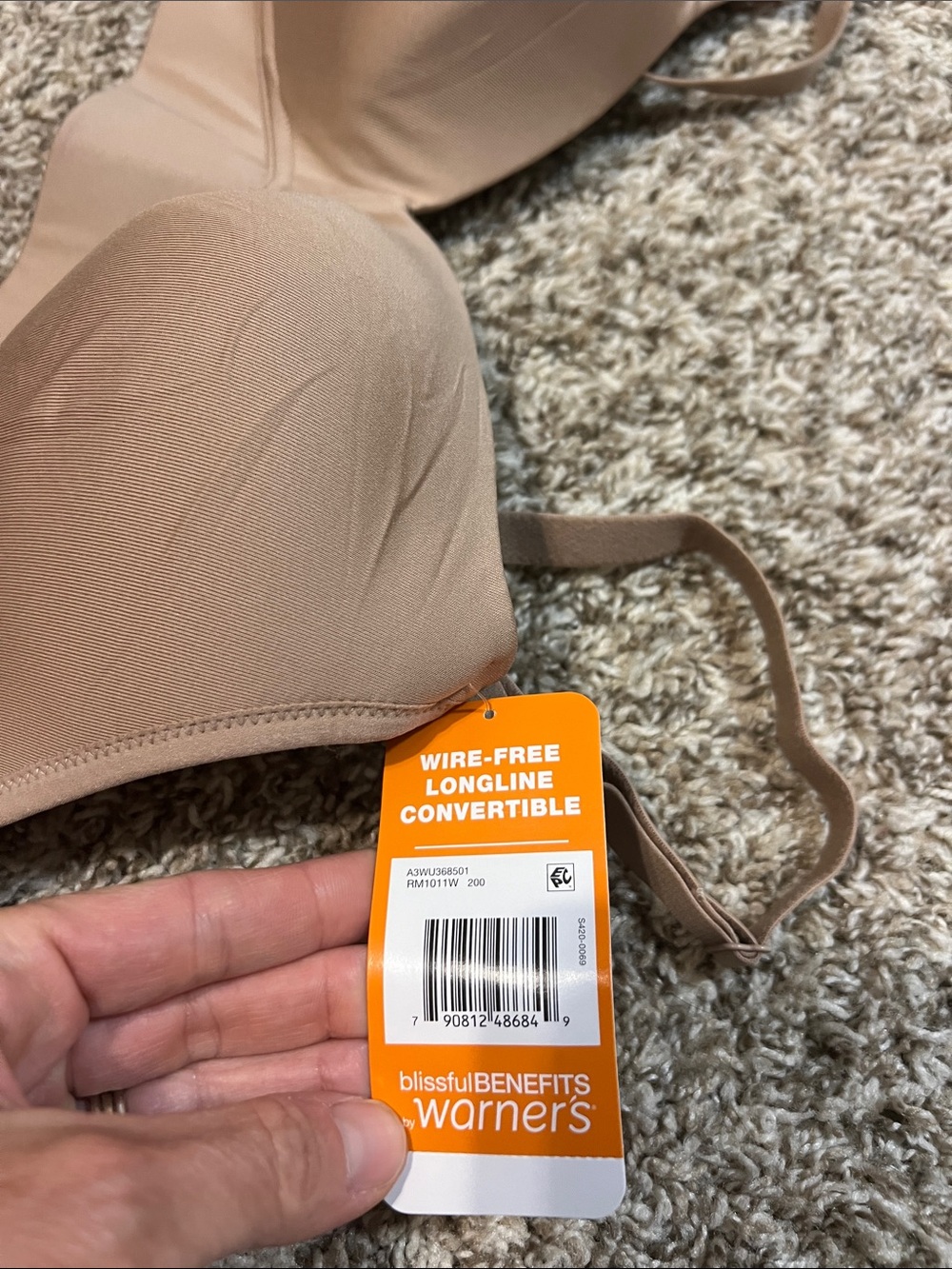 NWT! Warner's Convertible Straps & Comfort Bottom Band Nude T-Shirt Bra 36C - Picture 3 of 8
